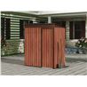 CASETA DE METAL | PUERTAS CORREDERAS 91X151X182CM (1.37M2) EFECTO MADERA SG - SG0123-1