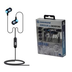 AURICULAR + MICRÓFONO URBAN MIC AZUL COOLSOUND - CS0108