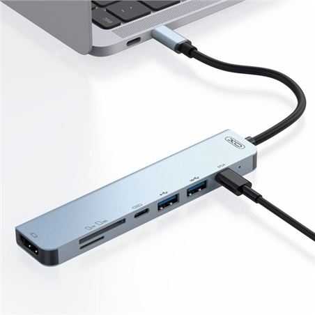 ADAPTADOR TIPO C HUB008 7 EN 1 XO - XOHUB008-4