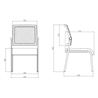 LOTE 4 SILLAS CONFIDENTE DESIGN APILABLES ESTRUCTURA METÁLICA CROMAD - CR1152-4
