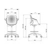 SILLA / TABURETE DE OFICINA TOP WORK AZUL CROMAD - CR1153-6