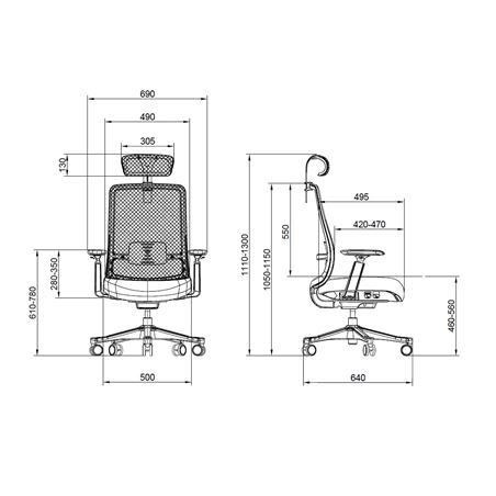 SILLA OFICINA GAMA SENIOR SE9000 CROMAD - CR1131-5