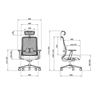 SILLA OFICINA GAMA SENIOR SE9000 CROMAD - CR1131-5