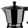 CAFETERA 3 TAZAS ALUMINIO NEGRO MATE ANTIADHERENTE MUVIP - MV0606-1
