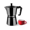 CAFETERA 1 TAZA ALUMINIO NEGRO MATE ANTIADHERENTE MUVIP - MV0603