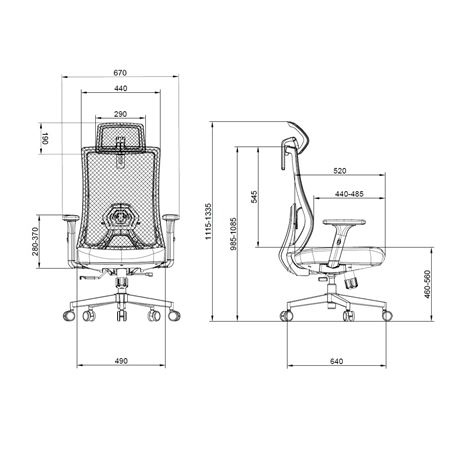 SILLA OFICINA GAMA SENIOR SE8000 CROMAD - CR1130-6
