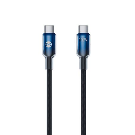 CABLE NYLON TRENZADO TIPO C TIPOC HASTA 100W 1 METRO NEGRO FOREVER - GSM187034