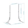 SOPORTE PATAS PEANA UNIVERSAL 23-75" NEGRO TOOQ - DB2375F-B-2