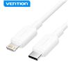 CABLE USB C A LIGHTNING | 3A | 1MTR BLANCO VENTION - LAKWF