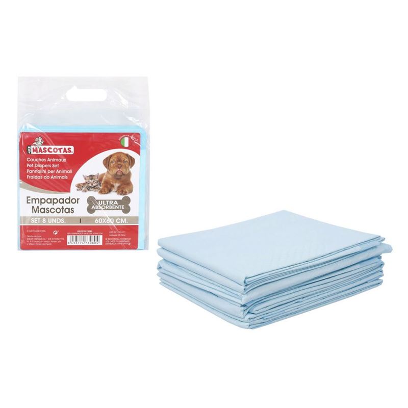 SET 8 EMPAPADORES ULTRA ABSORBENTES PARA MASCOTAS 60X60 MCT - BY07070573080C