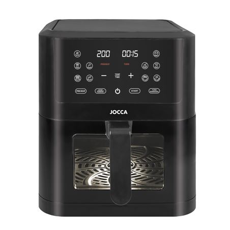 FREIDORA DE AIRE DIGITAL 8 LITROS NEGRA CON VENTANA JOCCA - 2307N