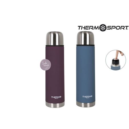 TERMO INOX SOFT TOUCH 750ML 2 COLORES SURTIDOS THERMOSPORT - BY01031273025