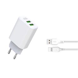 PACK CARGADOR DE CORRIENTE L85C 2.4A | CABLE TIPO C XO - XOL85TC