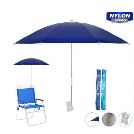 SOMBRILLA PARA SILLA O TUMBONA 80CM AZUL/TURQUESA - 10306