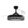 VENTILADOR DE TECHO CON LUZ Y ASPAS RETRACTILES NEGRO JOCCA - 2337