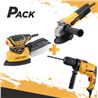 PACK TALADRO 500W + RADIAL 115-125MM 800W + LIJADORA 180W BLIM - PACKBLIM2-1