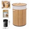 CESTA ROPA BAMBU CON TAPA 48 LITROS 35X50 - 14827
