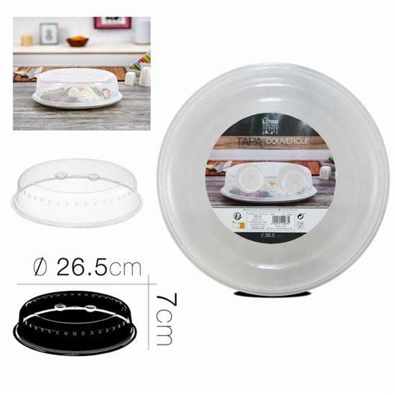 TAPA MICROONDAS TRANSPARENTE 26.5X7 - 24287