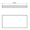 BANDEJA 900X400 + 2 SOPORTES PARA EXPOSITORES CROMAD - CR1209-3