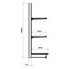EXPOSITOR GÓNDOLA 900X450X1500MM NEGRO CROMAD - CR1208-5