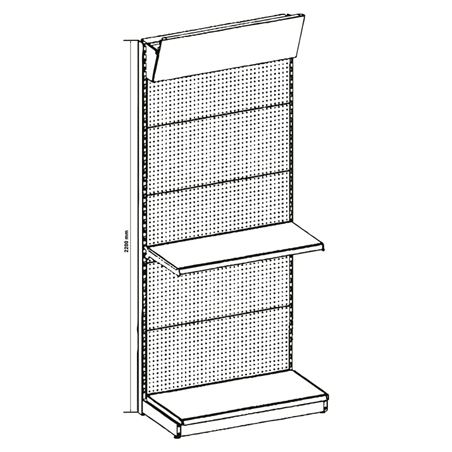 ESTANTERIA / EXPOSITOR DISPLAY 900X450X2200 COLOR NEGRO - CR1207-4
