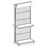 ESTANTERIA / EXPOSITOR DISPLAY 900X450X2200 COLOR NEGRO - CR1207-4