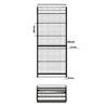 ESTANTERIA / EXPOSITOR DISPLAY 900X450X2200 COLOR NEGRO - CR1207-6