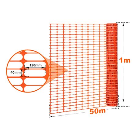 MALLA DE SEÑALIZACIÓN NARANJA 80GRS/M2 1X50 METROS SUNGARDEN - SG0141-1