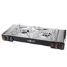 COCINA DE GAS PORTATIL DOBLE BOMBONA ACERO + PLANCHA + MALETIN MUVIP - MV0613-1