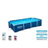 PISCINA RECTANGULAR + BOMBA STEEL PRO 400X211X81 BESTWAY - 56424.