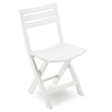 SILLA PLEGABLE DE RESINA BIRKI BLANCA 44X41X78CM - 78030