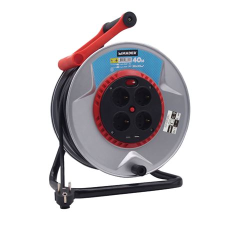ENROLLADOR DE CABLE 40 METROS 3X2.5MM METALICO MADER - 68603
