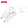 CARGADOR TIPO C 30W + CABLE TIPO C - TIPO C 1 METRO BLANCO XO - XOCE06TC