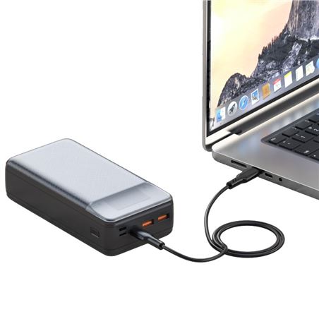 POWERBANK PR201 30000MAH | 2 ENTRADAS | 3 SALIDAS | 65W | LCD XO NEGRO - XOPR201-2