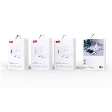 CARGADOR DE CORRIENTE USB 18W CON CABLE TIPO C XO - XOL127TC-1