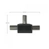 ADAPTADOR INDUCTIVO TV (2 MACHO/1 HEMBRA) NEGRO SEVENON - 09552