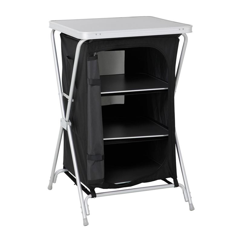 MESA DE CAMPING PLEGABLE CON ARMARIO DE TELA INTEGRADO - 76105-1