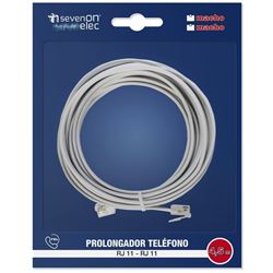 CABLE TELÉFONO RJ11 4.5M 4 VIAS MACHO-MACHO SEVENON - 09559