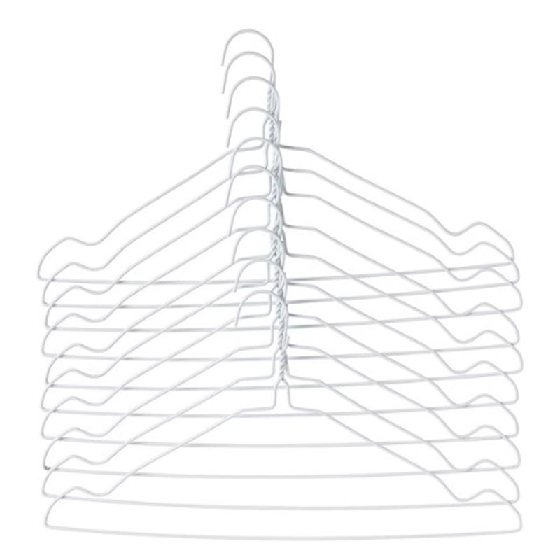 SET 10 PERCHAS BLANCAS PLASTICAS - 07360