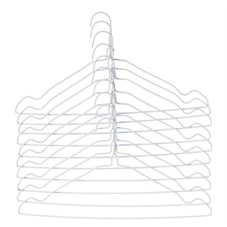 SET 10 PERCHAS BLANCAS PLASTICAS - 07360