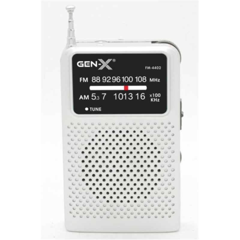 RADIO PORTATIL AM/FM ANALOGICA GRIS FM-4402 GEN-X - FM-4402-1