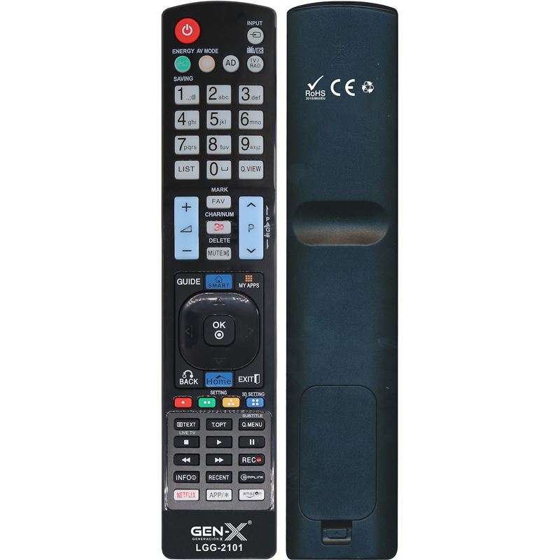MANDO UNIVERSAL GRANDE PARA TELEVISORES LG LGG-2101 GEN-X - LGG-2101-1