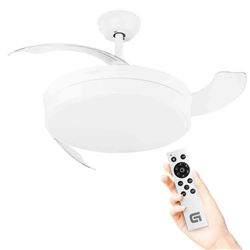 VENTILADOR DE TECHO 42" LED BLANCO 40W ASPAS RETRACTILES GRUNKEL - SKYWIND-42BL