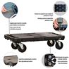 PLATAFORMA CON RUEDAS EXTENSIBLE PARA CARGA 480X290X40MM ARTPLAST - L4829N-1