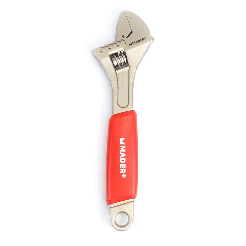 LLAVE INGLESA 10"- 250MM MANGO RECUBIERTO ROJO MADER - 61198