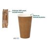 SET 6 VASOS CARTON KRAFT 450CC ALGON - BA01054076874.
