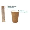 SET 45 VASOS CARTON KRAFT 220CC ALGON - BA01054076870.