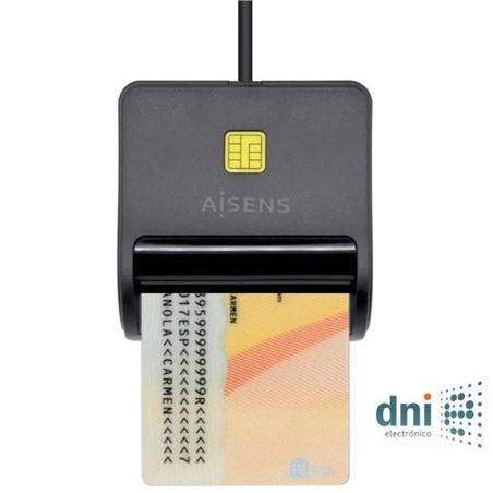 Lector DNI 3.0 y Tarjetas Criptográficas AISENS - ASCR-SN01-BK