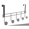 PERCHERO NEGRO 5 POMOS PARA PUERTA - 07943
