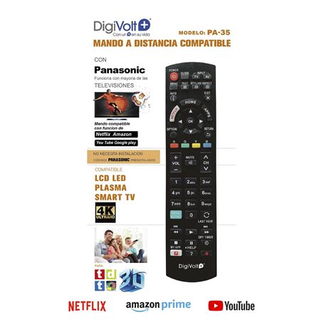 MANDO A DISTANCIA COMPATIBLE PANASONIC PA-35 DIGIVOLT - PA35